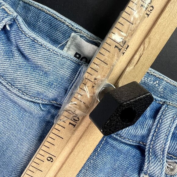 Rolla's Jean Women's 25x26* Dusters Boot Cut Light Blue Distressed Denim Tag 25 - Picture 15 of 16